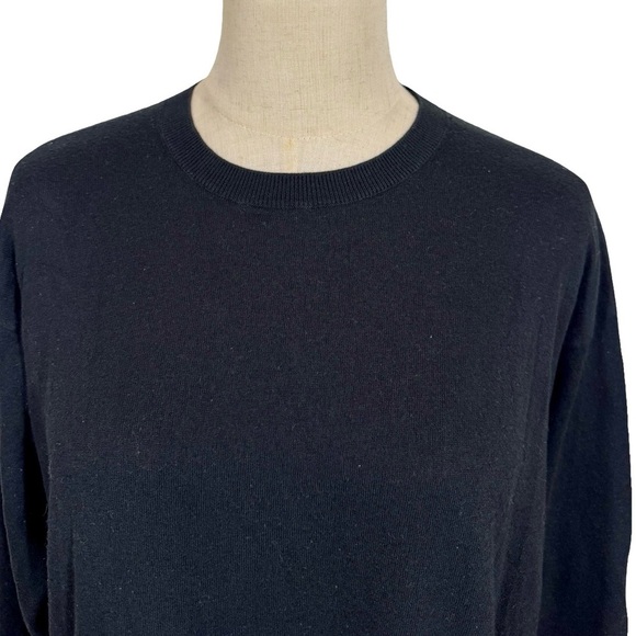 C.T. PLAGE Cotton Cashmere Goat Crewneck Boxy Pullover Sweater Black Sz:40 Japan - Picture 3 of 10